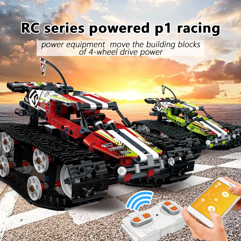 

Building Blocks toy Technic Series RC Track Remote-control Race Car Set Bricks Educational Toys