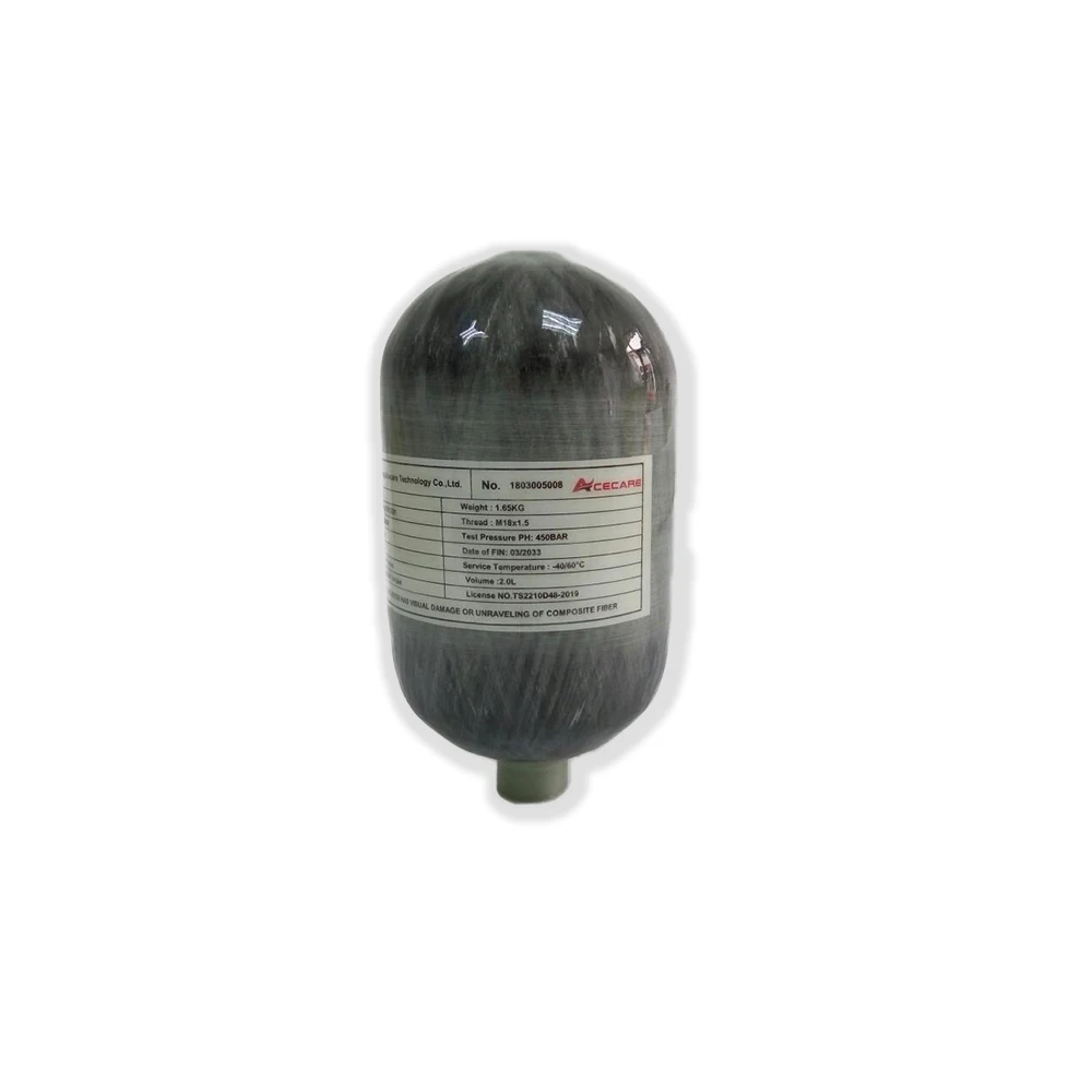 AC5020 2L CE 4500spi мини Air/Пейнтбол Танк Короткие углеродного волокна цилиндров для Pcp Air винтовка/ВВС /пневматический пистолет/Кондор Acecare - изображение