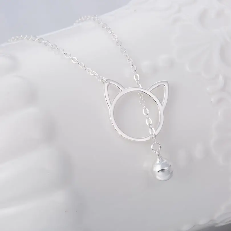 Buy Hfarich Cute Cat with Bell Necklace & Pendant For