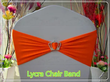 

2-2 --With Crown Buckle-- Single Layer Spandex/Lycra/Expand Bands/Chair cover sash/Table For Wedding Party Banquet Decorations