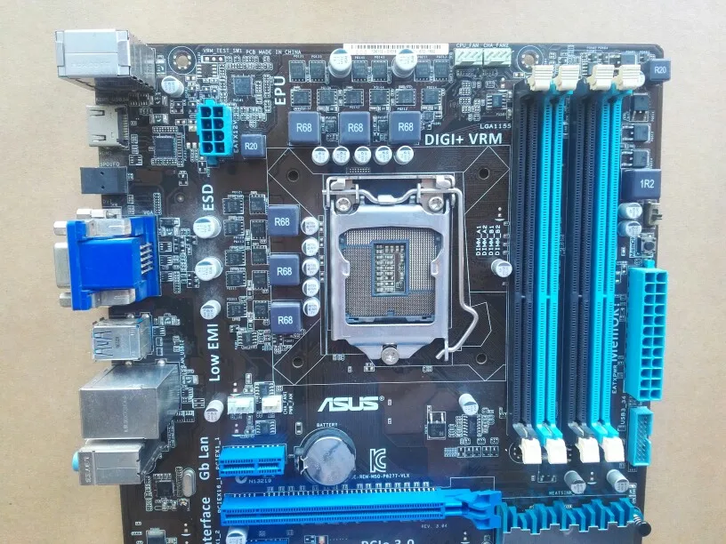  Used ASUS motherboard P8Z77-V LX LGA 1155 DDR3 i3 i5 22/32nm CPU USB3.0 32GB SATA3 VGA HDMI Z77 Des