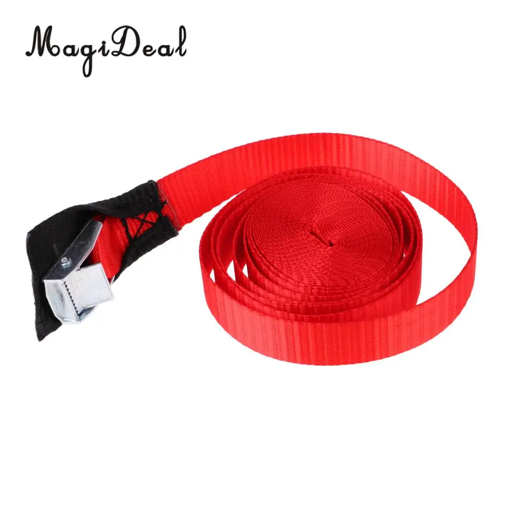 MagiDeal SUP 300cm 25mm Kayak Canoe Tie Down Strap Pack Lash Belt Metal Buckle for Dinghy Surfing Rafting Surfboard Accessory