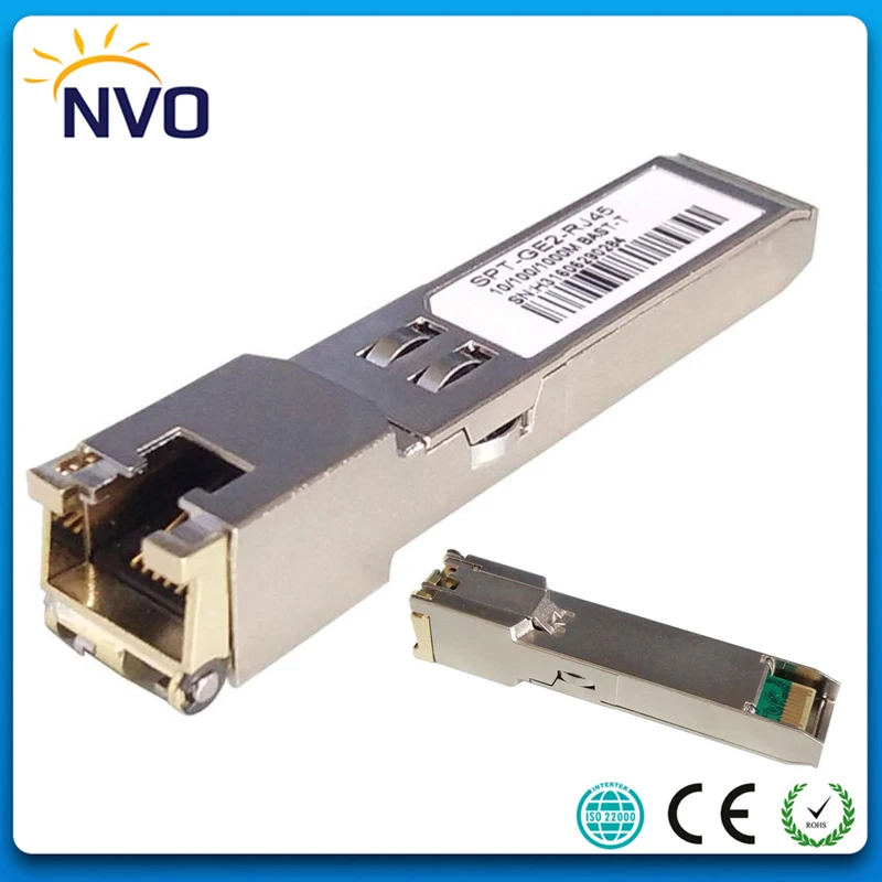 

Free Shipping 10/100/1000M-T RJ45 Copper SFP Transceiver Module RJ45 Connector Optical Module Compatible