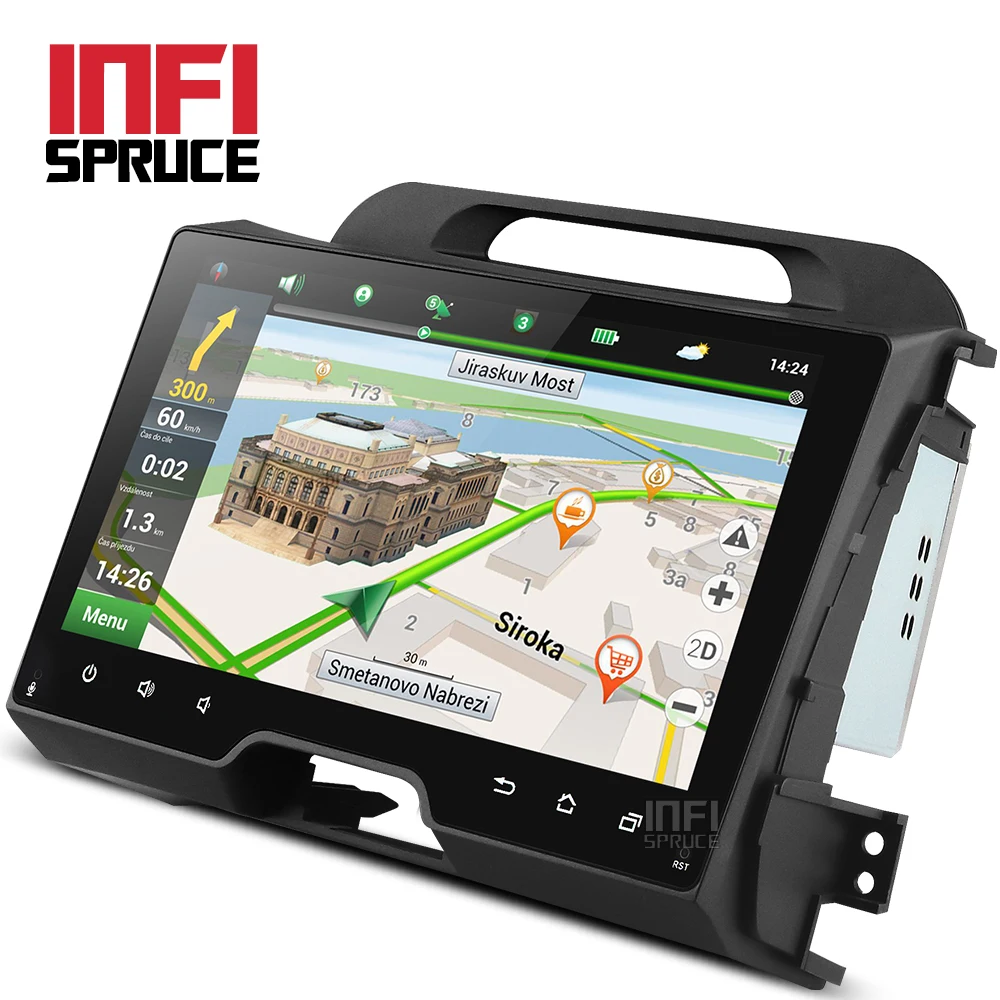 Discount Android 9.0 car dvd for KIA sportage 2007-2010 2011 2012 2013 2014 2015 with car radio stereo multimedia player 2 din navigation 2