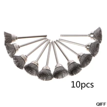 Прямая поставка и 10 шт. чашки форма стали щетки колеса провода для Dremel Электрический инструмент ржавчины очистки роторный инструмент 25 июня