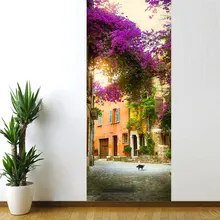 2 шт./компл. цветок дверь Арт Декор для дома с возможностью креативного самостоятельного выбора между 3D двери наклейки прекрасно подходят для стены дома номер двери декора