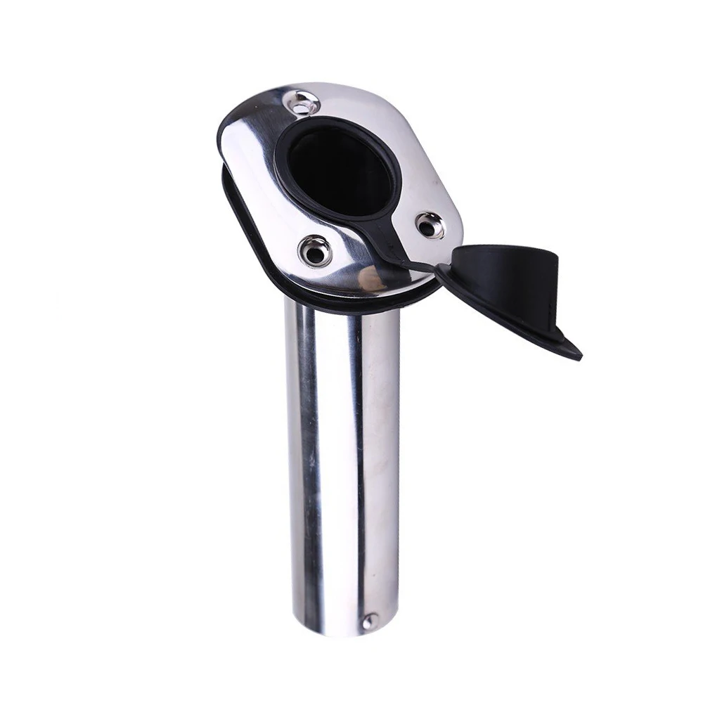 

Flush Mount Fishing Rod Holder 30 Degree Stainless Steel Rod Pod with Cap Cover Gasket for Marine Boat Accessory