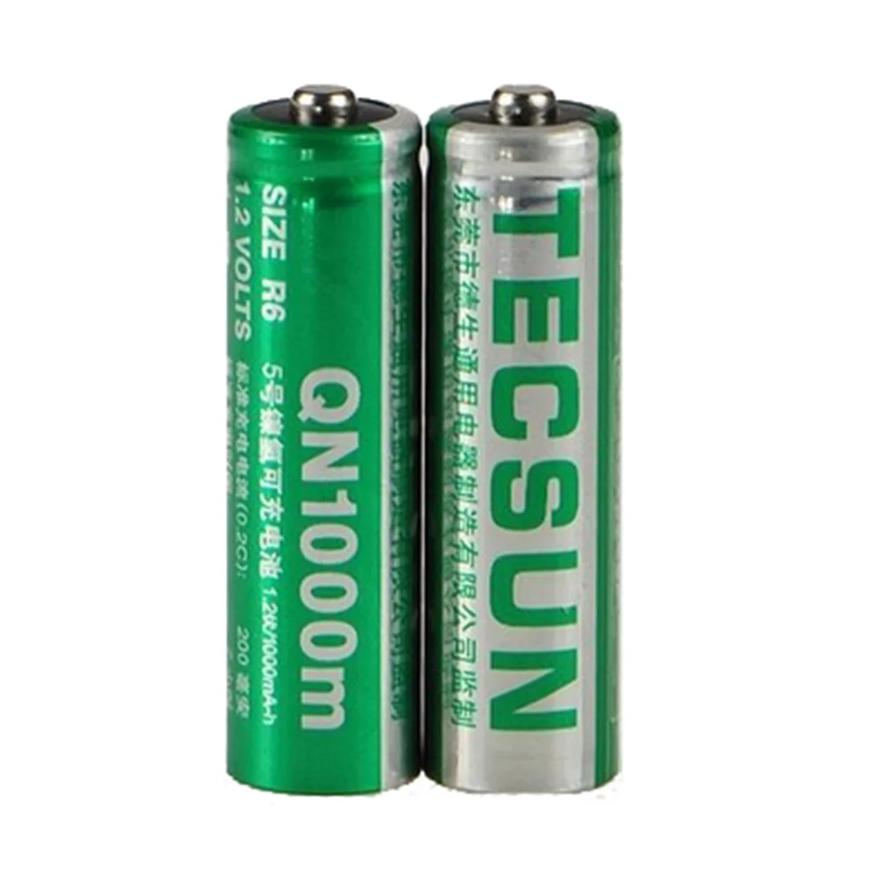 

TECSUN AA Size NI-MH QN1000mAh 1.2 V Rechargeable Battery 2 Picies