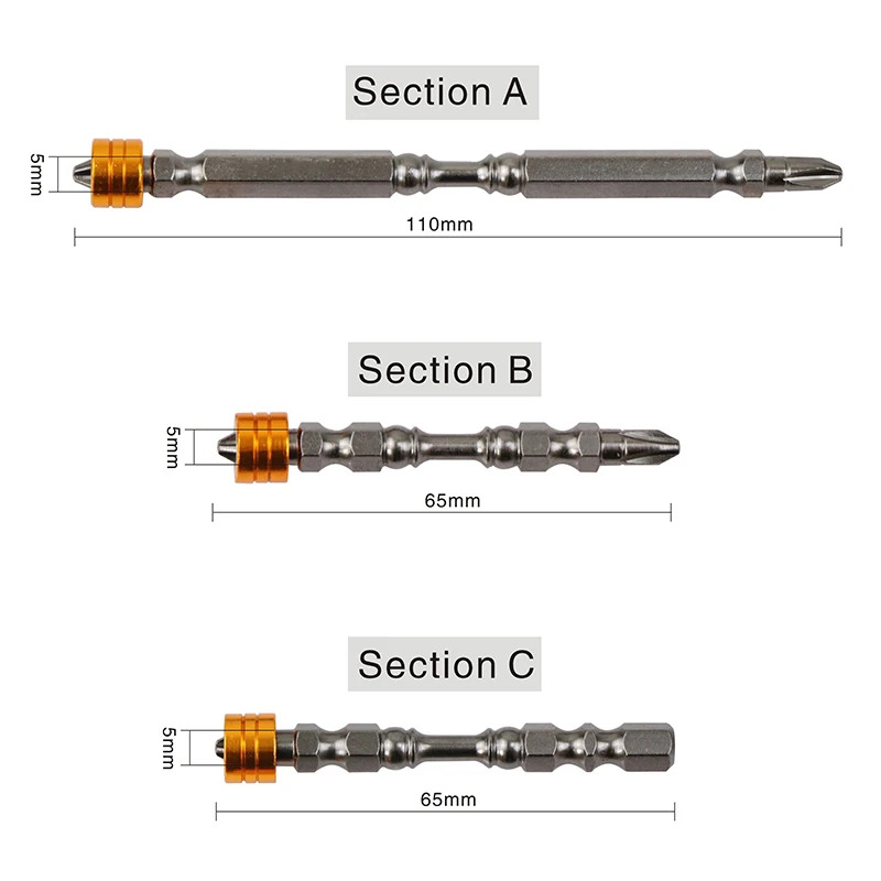 Крестовые отвертки Магнитный круг Отвертка Набор бит ph2 винтовые биты прецизионный ударный драйвер магнитное кольцо ударное