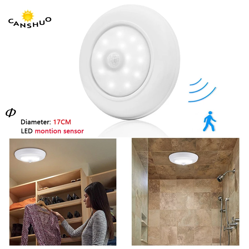 

super bright PIR Sensor Infrared Ceiling Light Battery Powered night Lamps Motion Induction+Light Control ceiling lamp for home