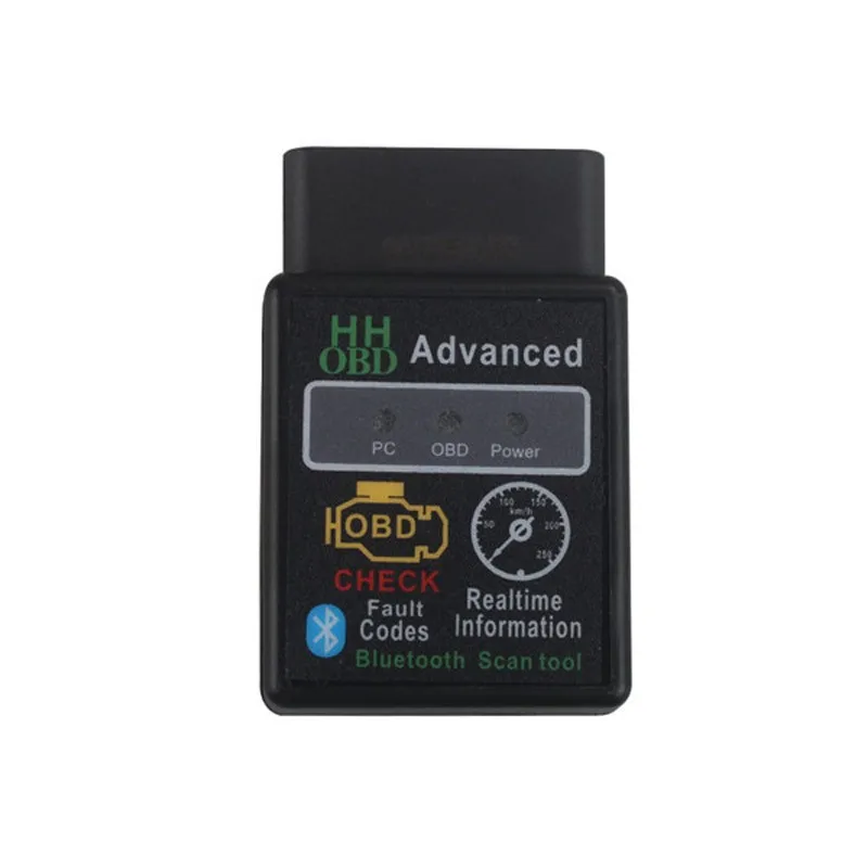 Дизайн HH OBD расширенный мини ELM327 v2.1 черный Bluetooth OBD2 автомобильный беспроводной адаптер сканер инструмент