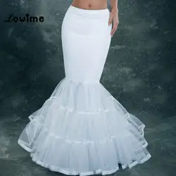 Русалка юбка для свадебное платье Белый кринолин Для женщин Выпускные платья нижняя кринолин Трубы Люкс юбке