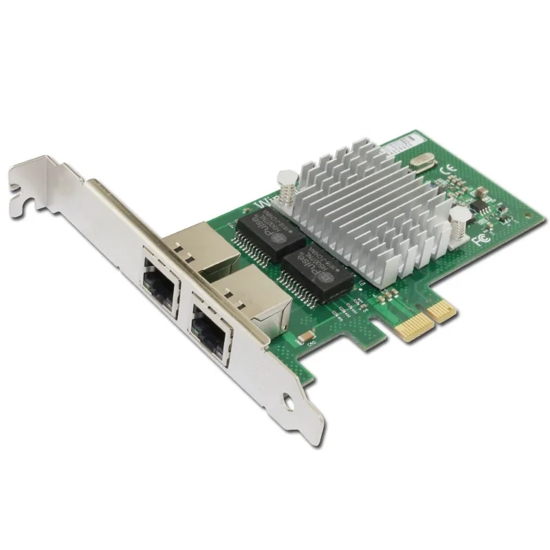 Winyao WY580T PCI-E X1 10/100/1000 Мбит/с двойной Порты и разъёмы Gigabit Ethernet сетевой Интерфейс карты 2* RJ45 Совместимость I340-T2 82580