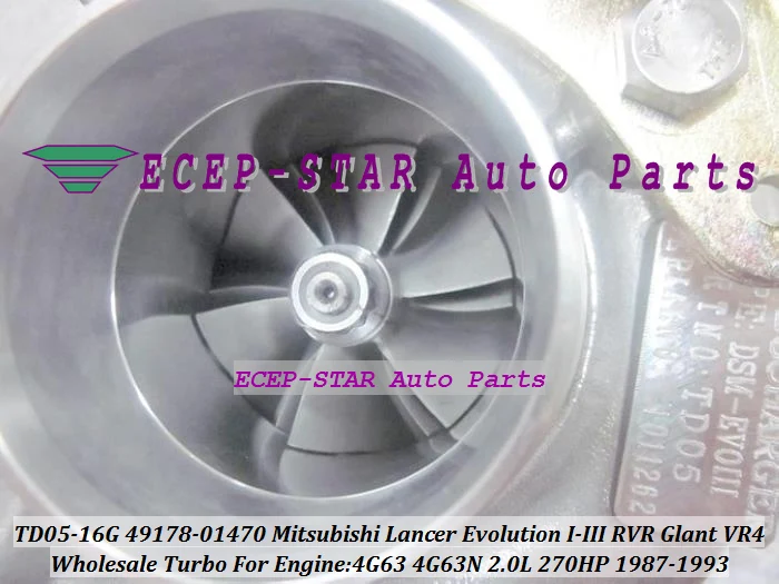 TD05-16G 49178-01470 For MITSUBISHI Lancer Evolution I-III RVR Glant VR4 1987-1993 4G63 2.0LTurbocharger (6)