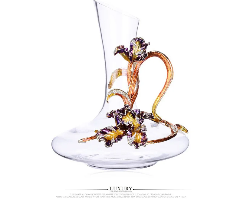 GFHGSD 5 шт./компл. креативный эмаль бокал для вина Кубок Хрустальное стекло винный стеклянный подарочный набор QWS1030