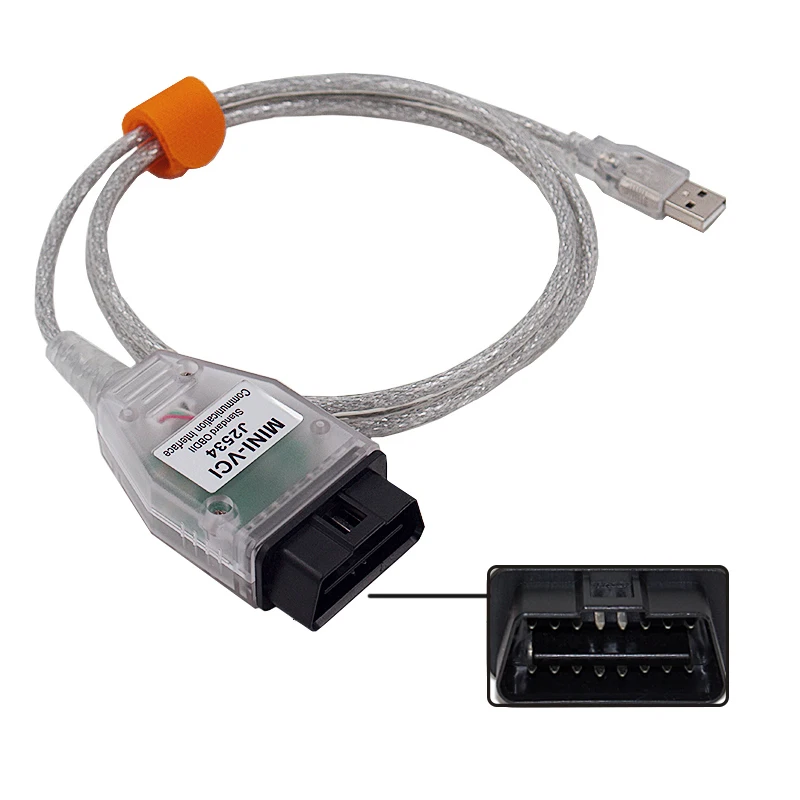 Новейший V13.00.022 MINI VCI J2534 для Toyota TIS Techstream интерфейс стандартной связи OBDII