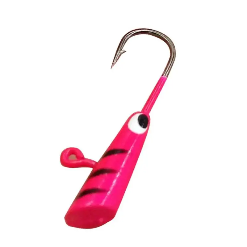 5Pcs/Pack 1.8G 29Mm Fishing Jig Head Hook Hard Bait Metal+ lead Lures Ice Jig Wobbler Lead Jig Fishing Hooks#8