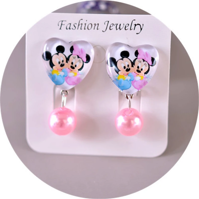 Детские серьги Микки Маус из мультфильма Disney висячие клипсы без уха подарок для