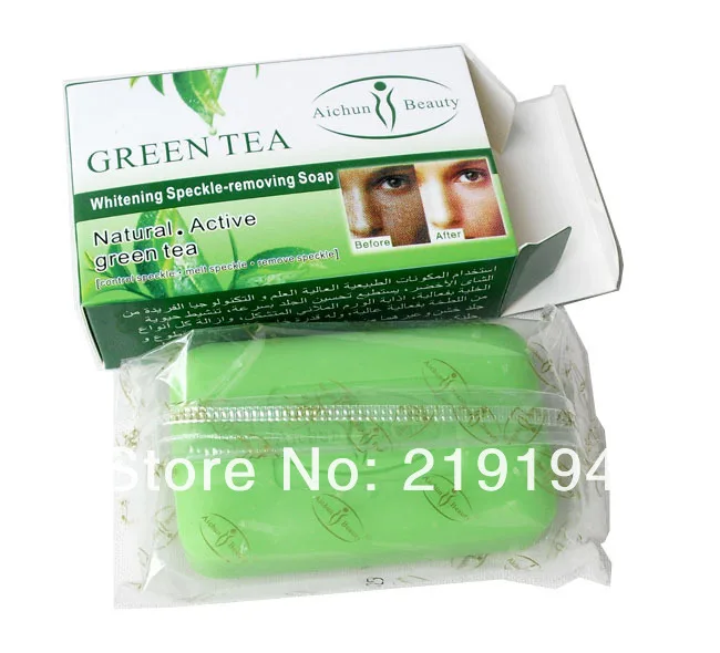 6 pcs/lot wholesale Aichun Green Tea whitening face and body soap face