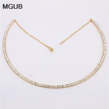 MGUB воротник внутренний диаметр 14 мм регулируемый размер все хрустальные Омары застежка воротник 3 мм снаружи Тонкий Гладкий специальное предложение