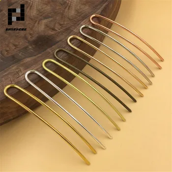 

BASEHOME 5pcs/lot 100x3mm Hairpin Jewelry Hairpins Barrettes Retro Long Arch Shape Hairpin Hair Wear Findings