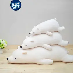 Белый медведь плюшевые игрушки длинная подушка кукла девочки подарок мягкие игрушки день Святого Валентина подарок