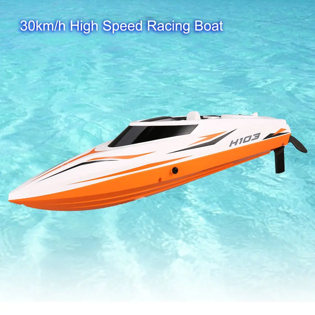 

RC Boat High Speed Racing Boat 28km/h Remote Control SpeedBoat 180 Flip with LCD Screen as Gift for Children Toy Kids RC Model