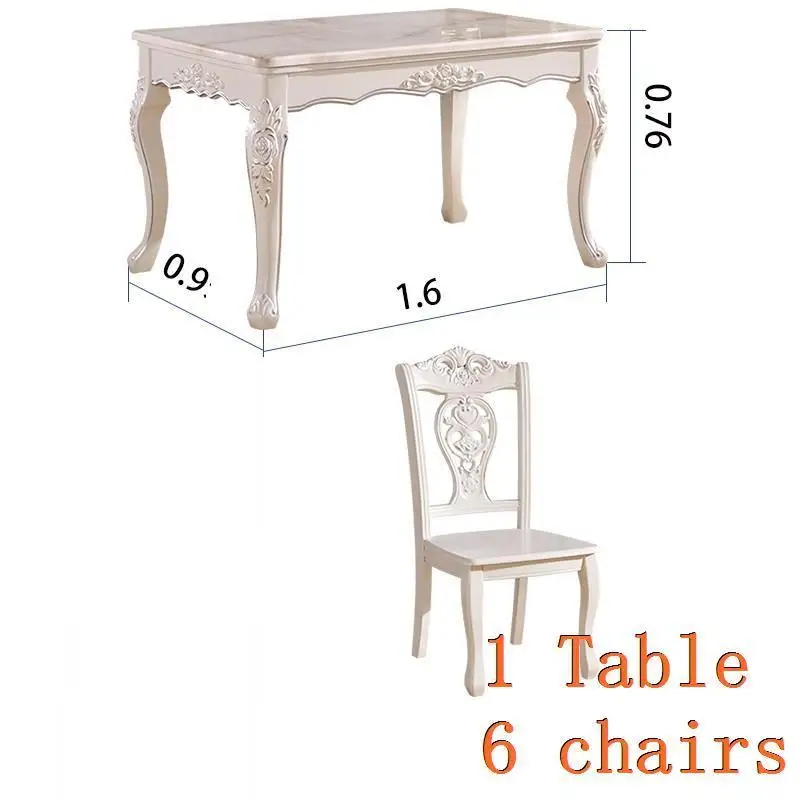 Marmol Tavolo Da Pranzo Piknik Masa Sandalye Dinning Set A Langer Tafel деревянный европейский стол - Цвет: MODEL F