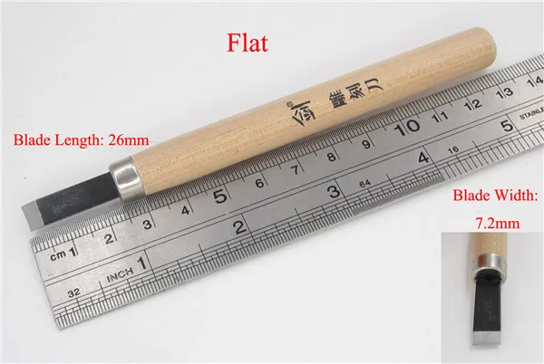 Нож для резки резного резака чип керамика скульптура Инструмент для обработки дерева ремесло глина инструмент долото лезвие скульптура - Тип лезвия: A Flat