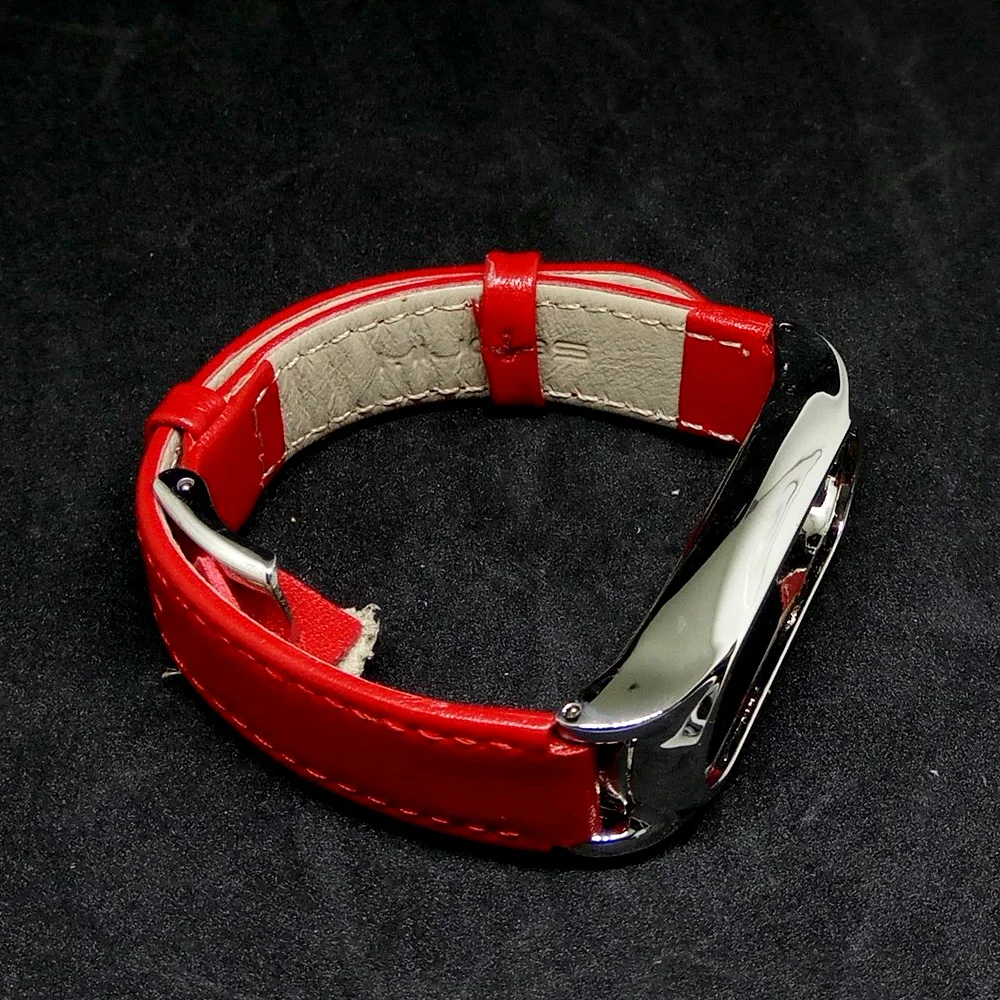 Новая версия mi jobs кожаный ремешок для Xiaomi mi Band 2 металлические кожаные Безвинтовые браслеты сменный Браслет для mi Band 2