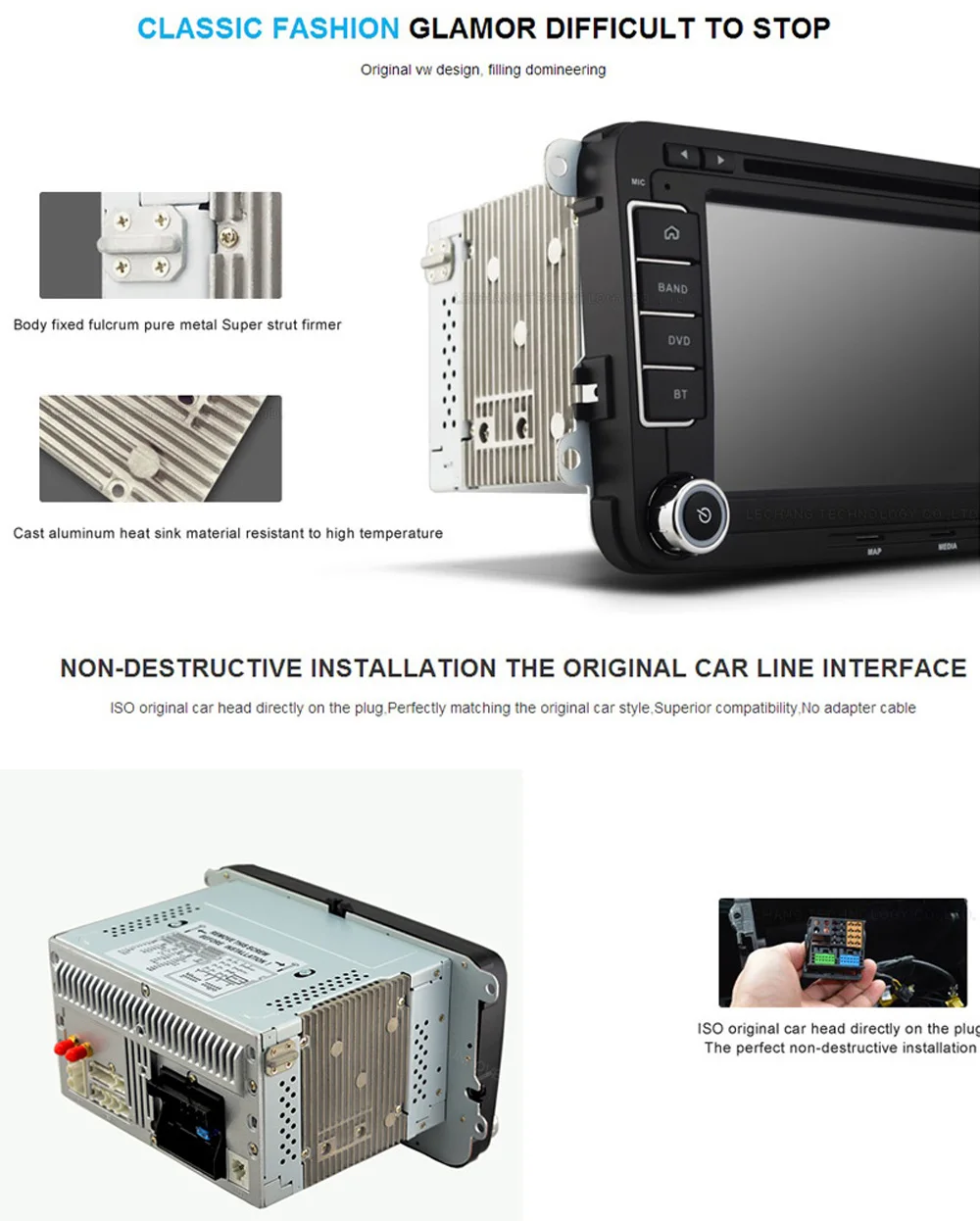 Excellent Quad Core 7 inch 1024*600 Android 6.0  Car DVD GPS Radio for VW Golf 5 6 Polo Passat Jetta Tiguan Touran Skoda Octavia Seat Wifi 12