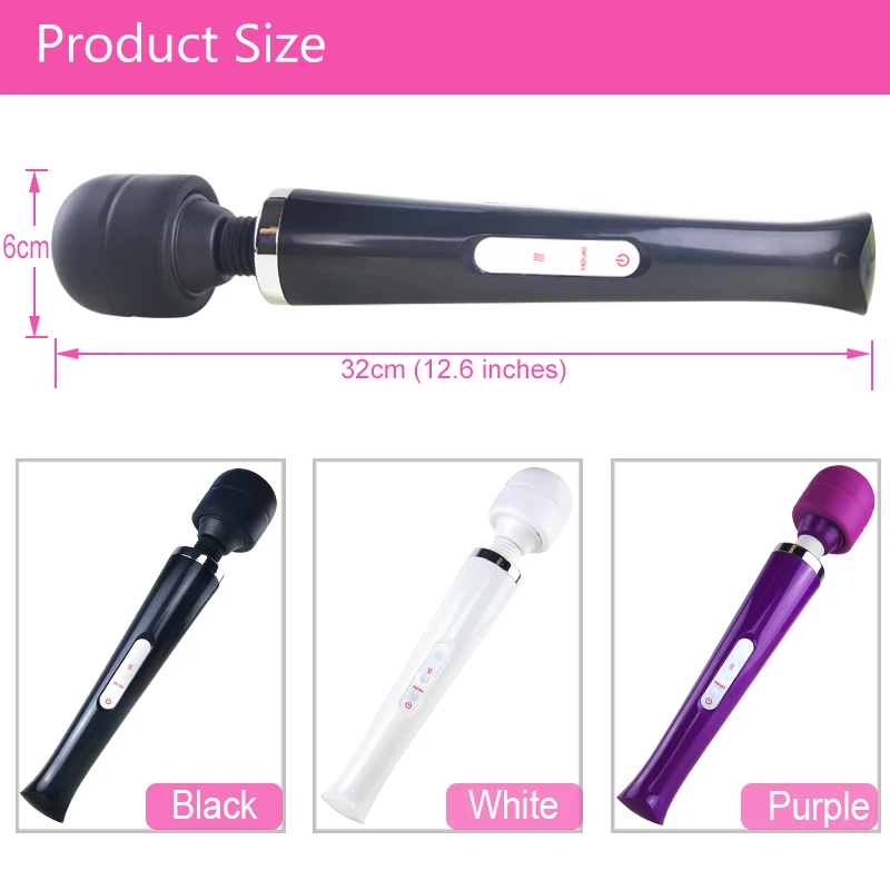 Big Head Magic Wand Powerful AV Massage Vibrators For Women USB Charging G Spot Clitoris Stimulator Erotic Sex Toys For Adults