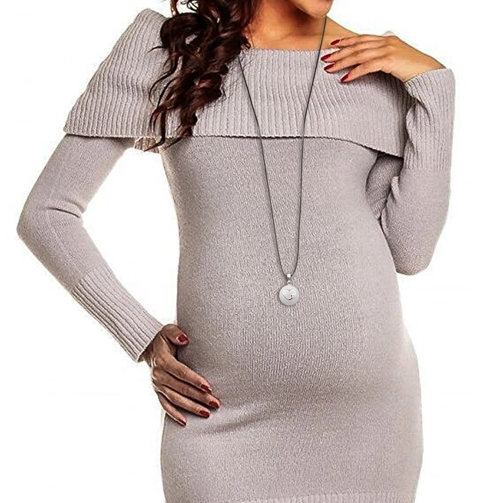 Модное серебряное ожерелье EUDORA с медным покрытием для беременных, ожерелье с подвеской в виде шара гармонии с двойным сердцем и вощеным кожаным шнуром