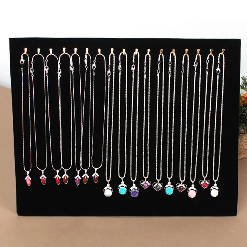 Цепочки и ожерелья Дисплей стенд Для женщин Jewelry Организатор Чехол держатель для хранения браслет Дисплей стойки #63630