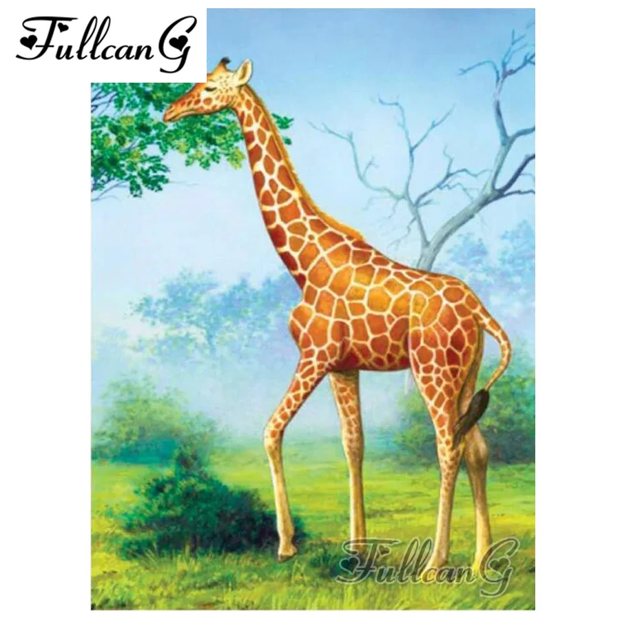 

FULLCANG mosaic diamond painting "giraffe" handmade cross stitch diy 5d rhinestone embroidery full square drill hobby G1102