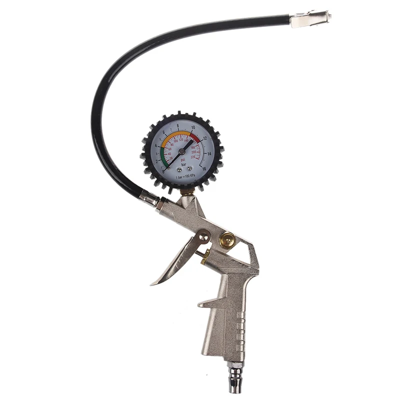 

ALLOY AIR COMPRESSOR TYRE INFLATOR TOOL GAUGE