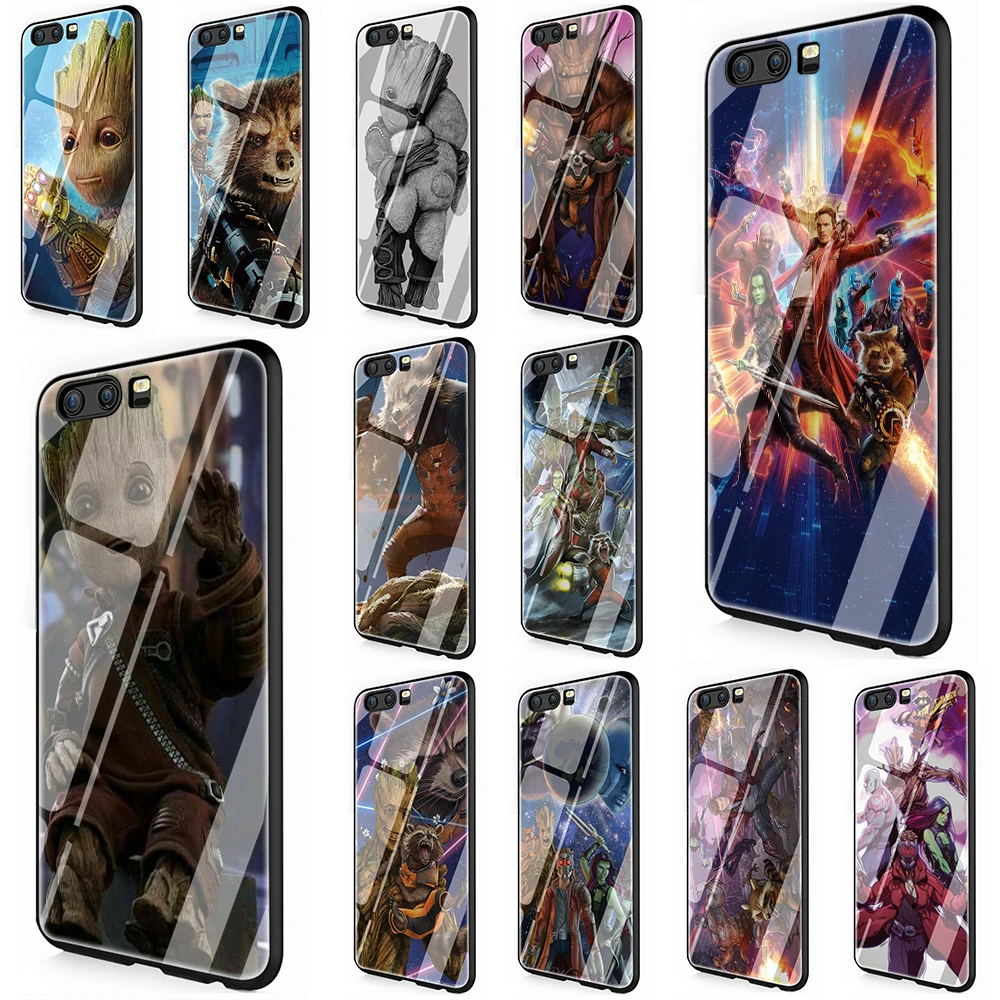 

Guardians of the for Galaxy Marvel Tempered Glass Phone Cover Case For Huawei Y9 2019 Honor 8X 7A pro P10 20 Lite Pro Mate 20