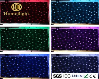 

DMX Controller 3m*6m RGB 3in1 LED Star Drop Curtain LED Star Curtain For Stage Party Wedding