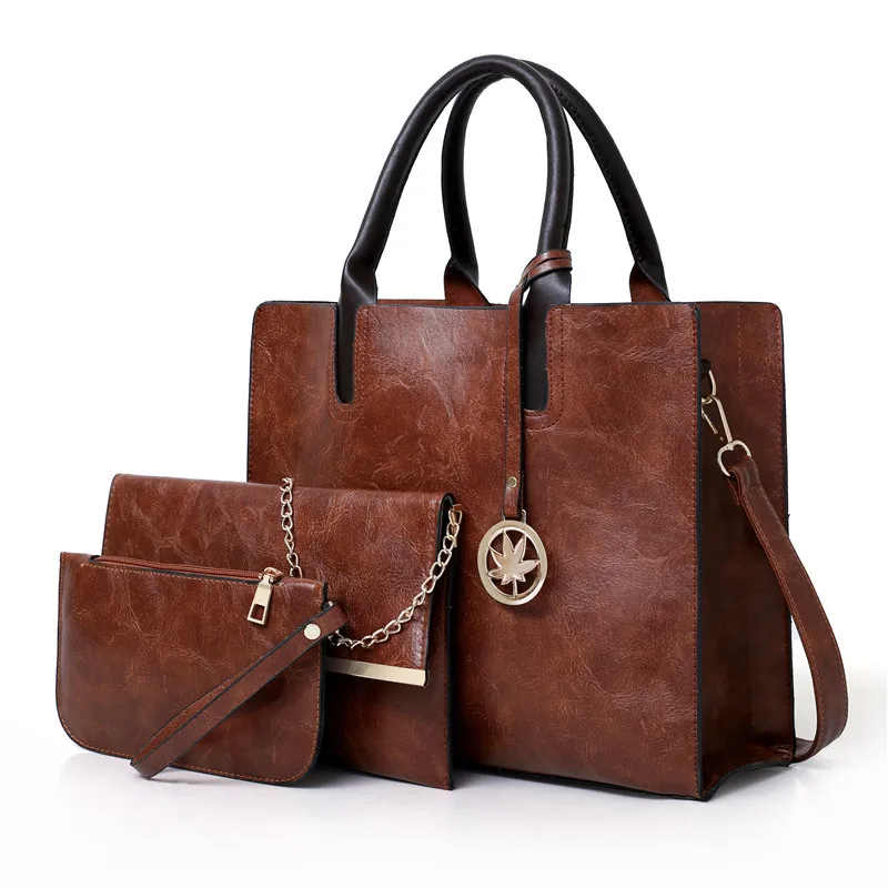 

BERAGHINI 3Pcs/Set Composite Bag Women PU Leather Handbag Luxury Brand Tote Bags Ladies Shoulder Messenger Bag Purse Sac a Main