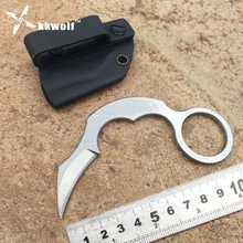 KKWOLF высокое качество Karambit Ножи мини стали коготь военный тактический нож для выживания D2 сталь армейские Охота Ножи