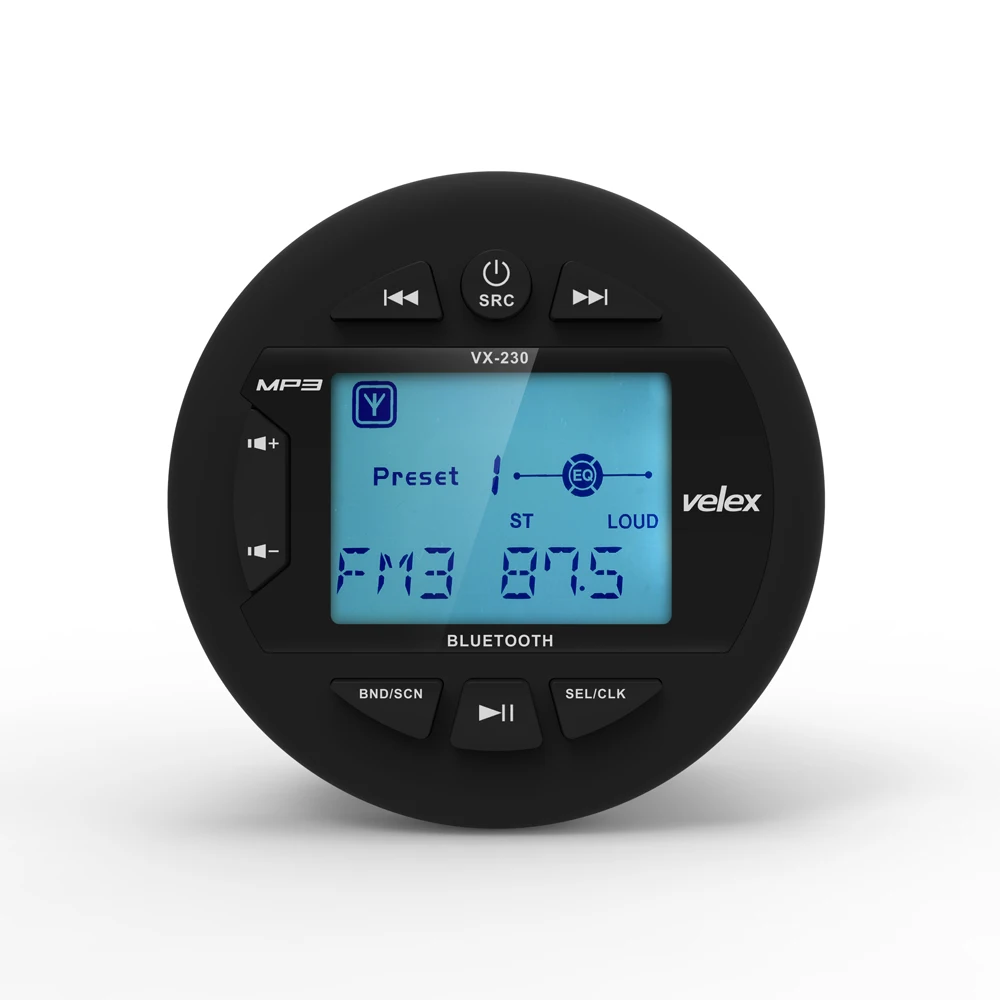 Waterproof Bluetooth Marine Digital Media Stereo Receiver with MP3