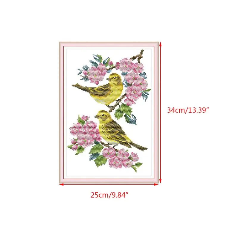 DIY ручной работы Рукоделие Набор для вышивки крестом Набор для вышивания 14CT красивый цветок птица