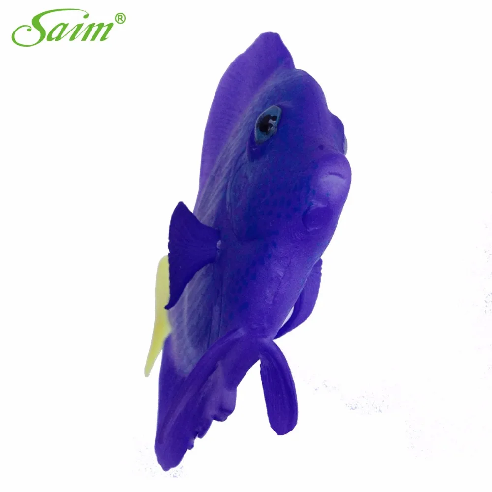 3," Acuarios плавающие рыбы украшения для аквариума рыбный бак креативный синий щебень искусственный робот рыбка фоновое украшение