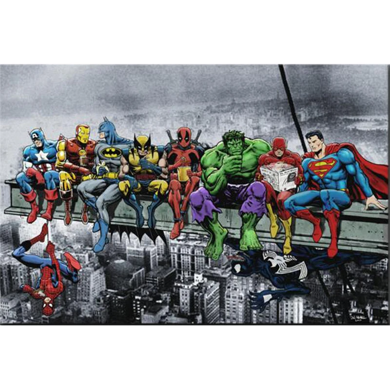 

5D DIY full Square/Round Drill diamond painting Cross stitch Cartoon super hero Rhinestone embroidery Home Mosaic decor gift