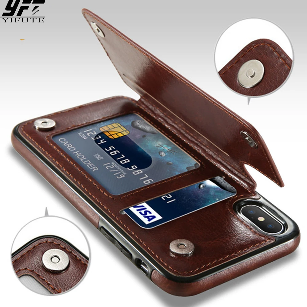 

Luxury Protective Back Fundas PU Leather Case For iPhone 6 Case Card Slot Holder Cover For iPhone 6 Plus Case 7 Case cover