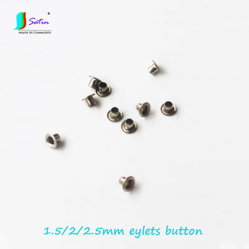 

Wholesale 200PCS 1.5mm/2mm/2.5mm Mini Small Size Gold,Silvery,Bronze,Gun Black EyElets Buckle,Metal Color EYELET S0593L