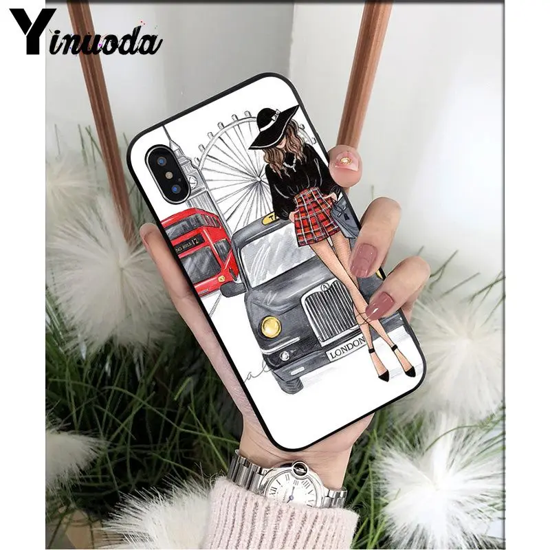 Yinuoda VOGUE, Рождественская Принцесса, девочка, босс, кофе, чехол для телефона Apple iPhone 8, 7, 6, 6S Plus, X, XS, MAX, 5, 5S, SE, XR, чехол