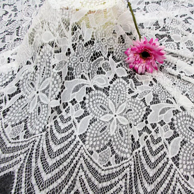 

3m/lot eyelash Lace Fabric underwear five-star Lace FabricWedding dress lace decoration clothing DIY accessories
