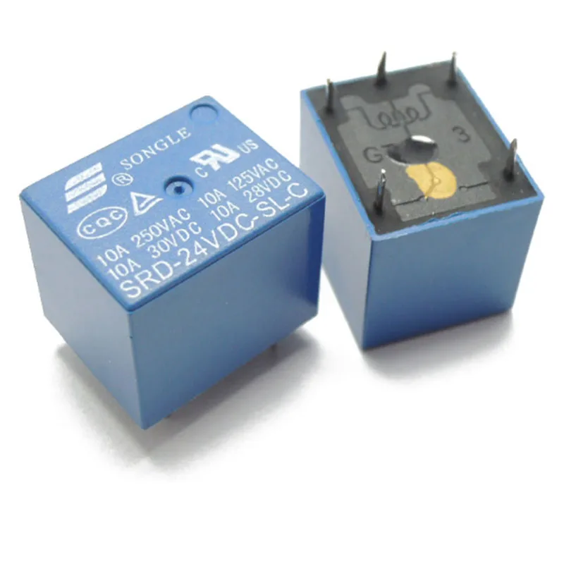 5Pcs SRD 05VDC SL C 5VDC 10A 250 VAC Power Relay PCB Type T73 5V 5 Feet