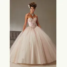 Quinceanera font b Dresses b font Crystals Organza Sweetheart Floor Length Sequins font b Custom b